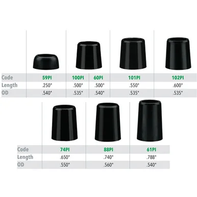 .370″ Parallel Iron Ferrules – Black