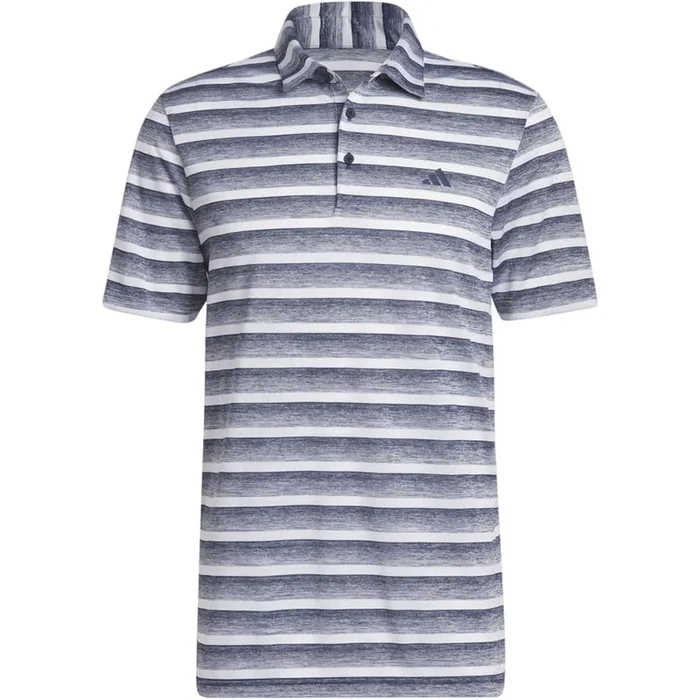 adidas 2 Colour Stripe Polo Shirt – Collegiate Navy/White