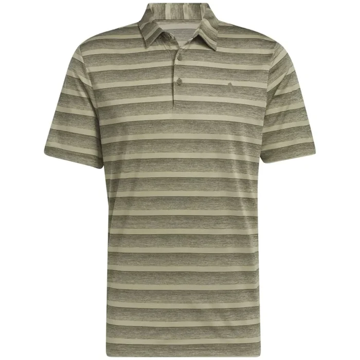 adidas 2 Colour Stripe Polo Shirt – Olive Strata/Hemp