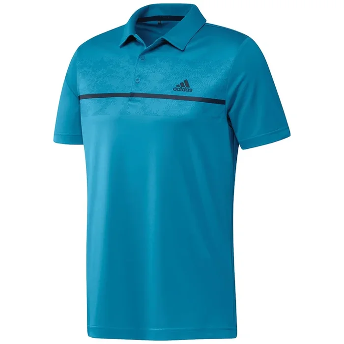 adidas Chest Print Polo Shirt – Sonic Aqua