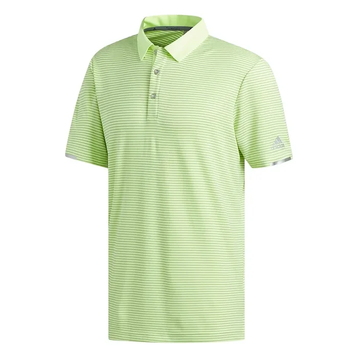 adidas climachill Tonal Stripe Polo Shirt – Yellow/Grey