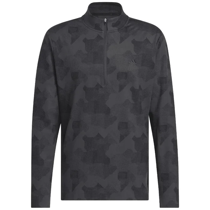 adidas Go-To Printed 1/4 Zip Pullover – Black
