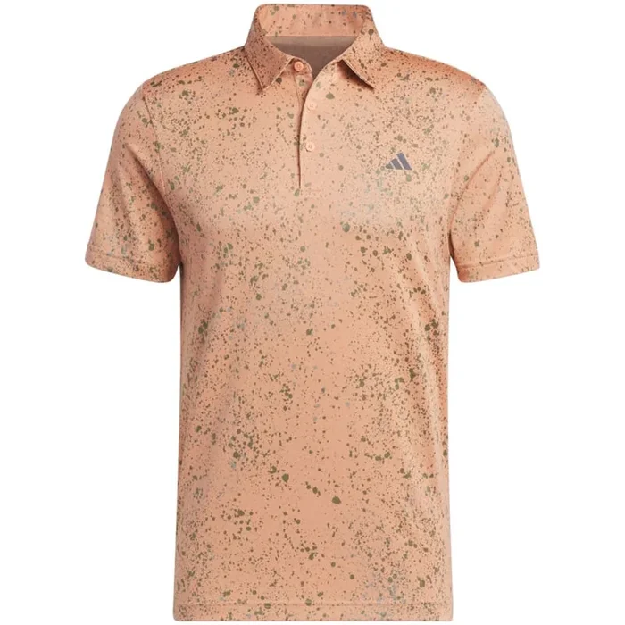 adidas Jacquard Polo Shirt – Coral Fusion/Olive Strata/Grey Three