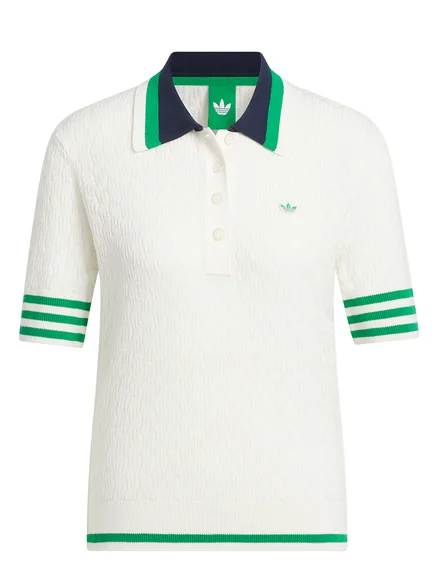 adidas Originals Knit Polo – Chalk White