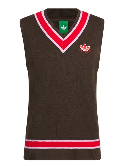 adidas Originals Knit Vest – Dark Brown