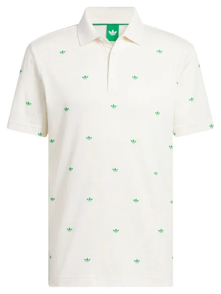 adidas Originals Printed Trefoil Polo – Chalk White