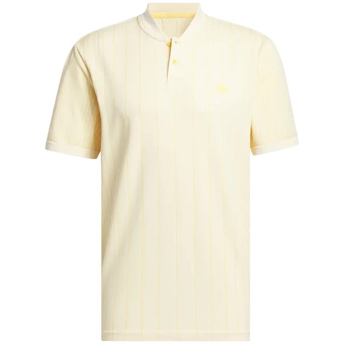 adidas Ultimate 365 Tour Primeknit Striped Polo Shirt – Ivory