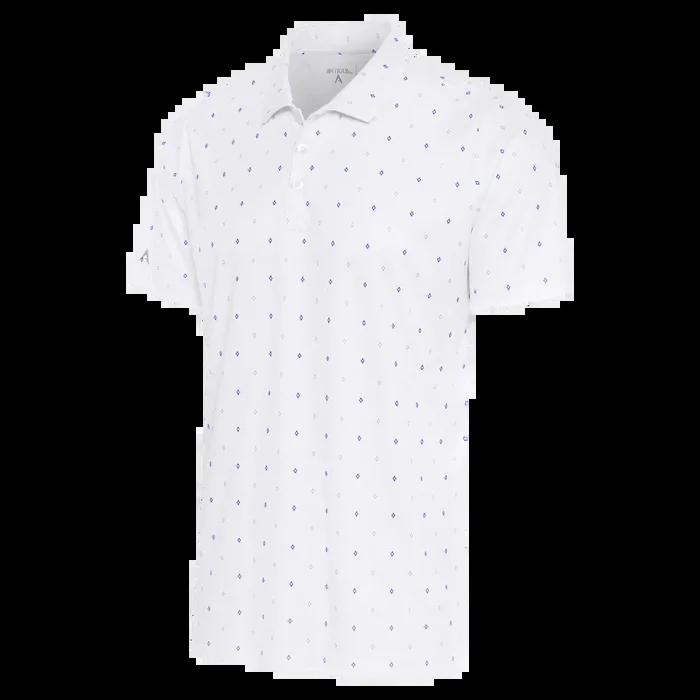Antigua 19th Hole Men’s Polo [WHT/ROY/SKY][M]