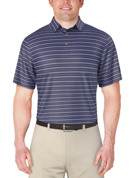 Ben Hogan Birdseye Printed Stripe Polo Shirt – Peacoat