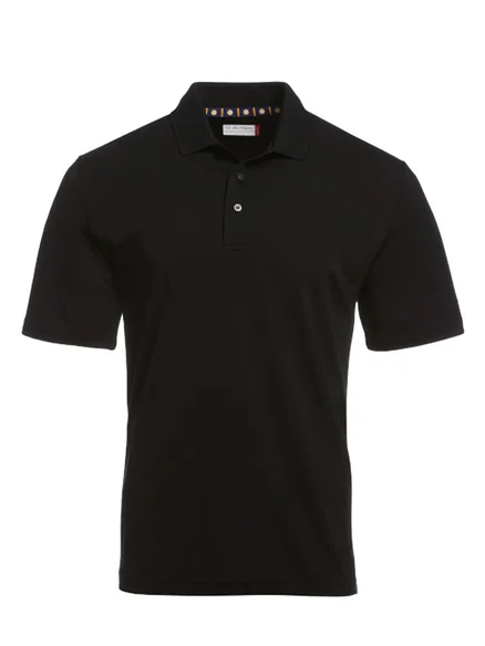 Ben Hogan Mini Ottoman Textured Polo Shirt – Caviar