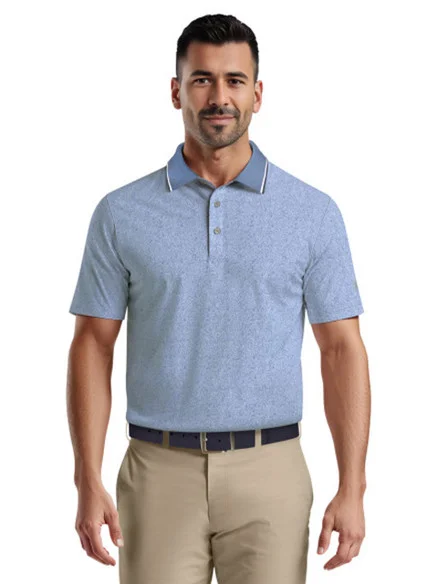 Ben Hogan Textured Botanical Polo Shirt – Ashleigh Blue