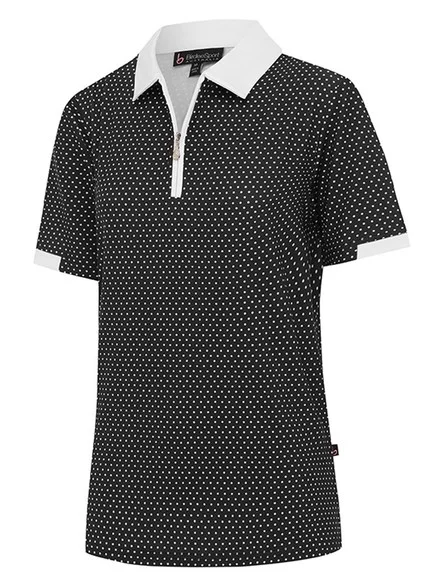 Birdee Sport Women’s Cosmic Ambrose Short Sleeve Top – White/Black