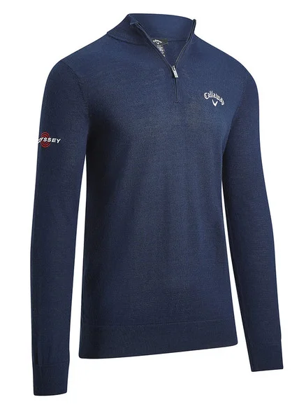 Callaway 1/4-Zip Blended Merino Sweater – Navy Blue