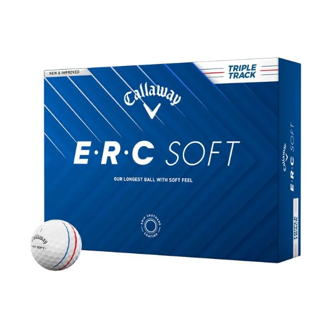 Callaway 2025 ERC Soft Triple Track Golf Balls White – 1 Dozen