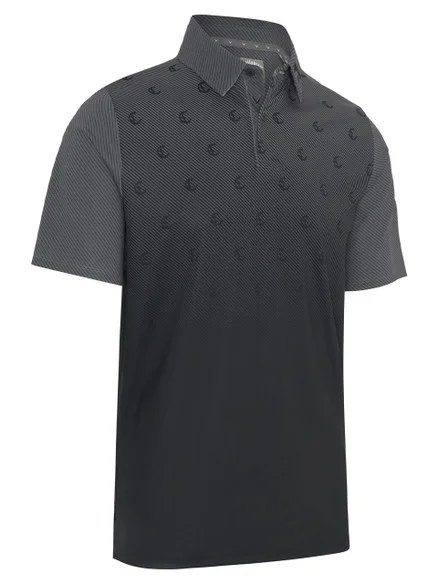 Callaway Eng “C” Twill Print Polo – Caviar