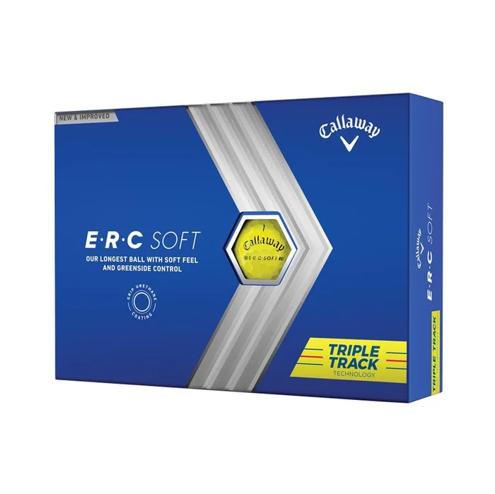 Callaway ERC Soft Triple Track Golf Balls – Yellow – 2023 – Prior Generation