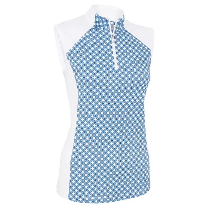 Callaway Ladies Printed Floral S/L Golf Polo Shirt CGKSC018