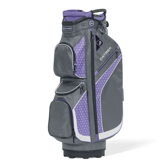 Datrek DG Lite II Womens Golf Cart Bag Charcoal/Lavender/White Dots