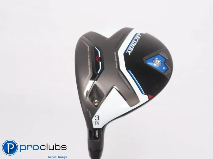 Left Handed Cobra AEROJET 15* 3 WOOD – UST Helium Black 5F3 Regular Flex 453078