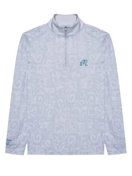 Malbon Capo Performance Quarter Zip – Silver