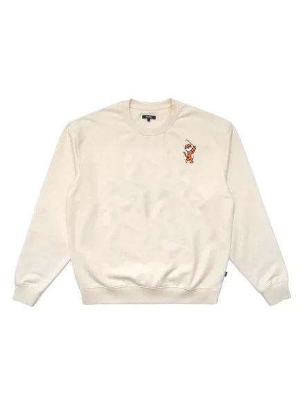 Malbon Evergreen Tiger Buckets Crewneck Sweatshirt – Natural