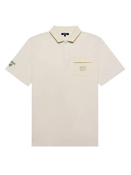 Malbon Jovis Solid Polo – Ivory