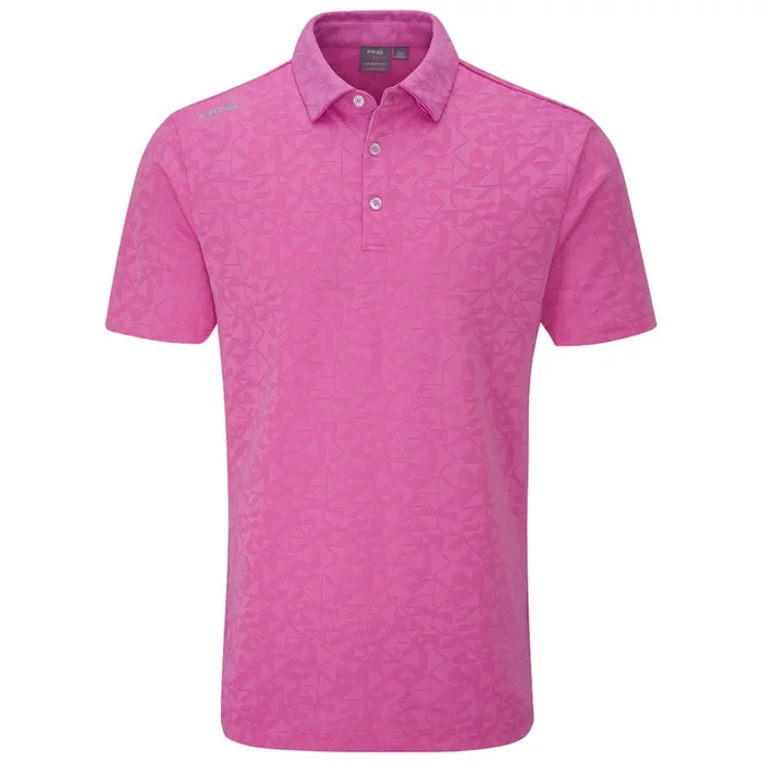 Ping Geo-Camo Polo Shirt – Ultra Pink