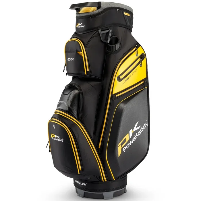 PowaKaddy EDGE Cart Bag – Black/Yellow