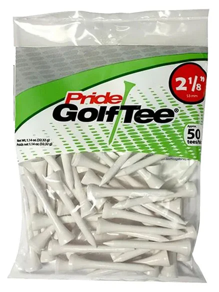 Pride Deluxe Golf Tees 2.18 – White