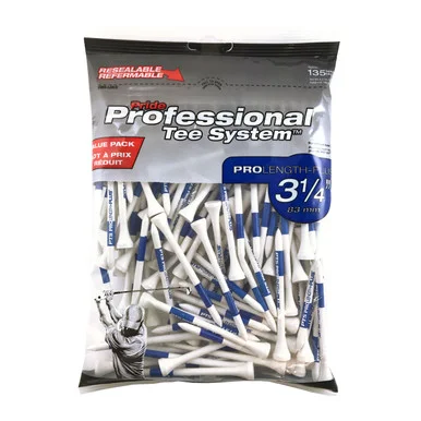 Pride PTS 3 1/4″ White Hard Wood Tees – 135 Count – Buy 1 Get 1
