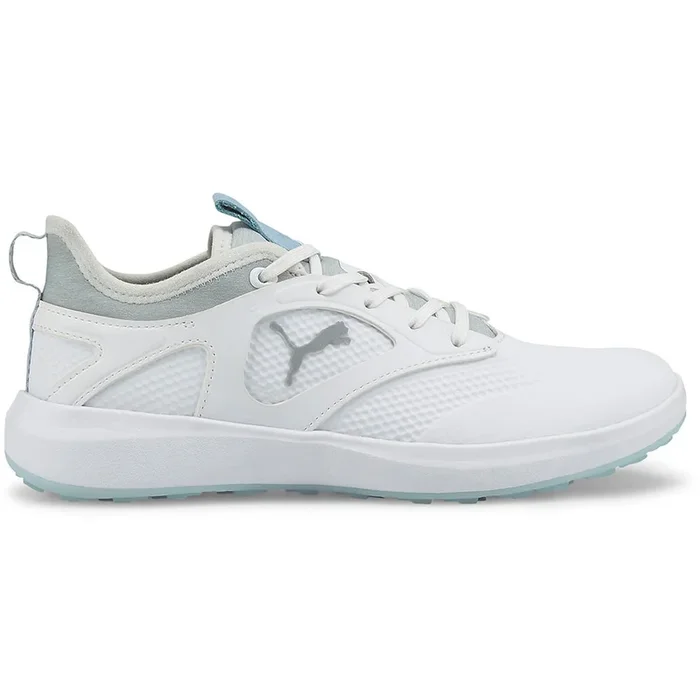 Puma Ladies IGNITE Malibu Spikeless Shoes – White/Silver/Lucite