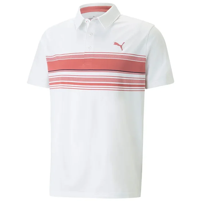 Puma MATTR Grind Polo Shirt – Bright White/Heartfelt