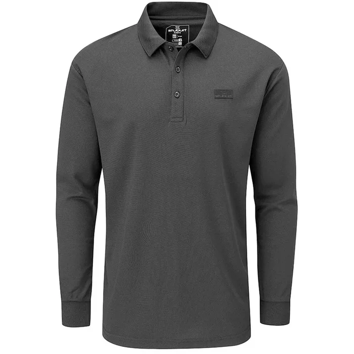 Stuburt Active Long Sleeve Polo Shirt – Black