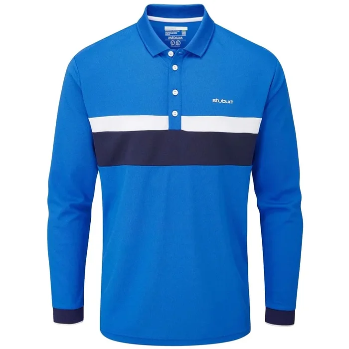 Stuburt Motion Long Sleeve Polo Shirt – Royal