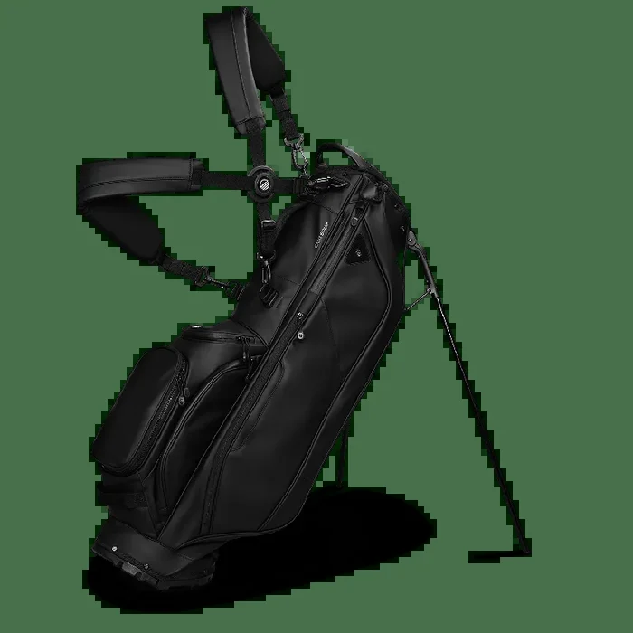 Sunday Golf Ryder S-Class | Black Vegan Leather Full Size Stand Bag