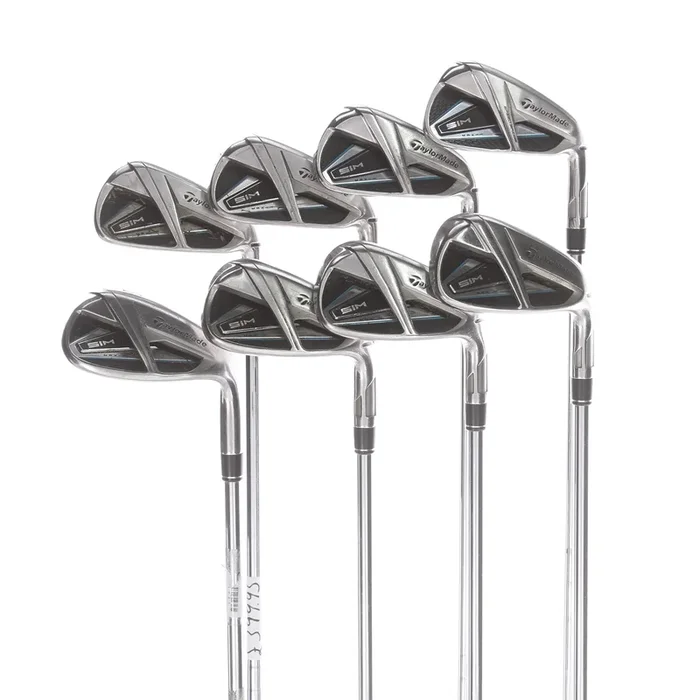TaylorMade Sim Max Steel Mens Right Hand Irons 4-SW Stiff – KBS Max 85