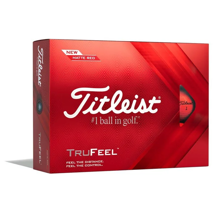 Titleist TruFeel Golf Balls – Matte Red – 2022