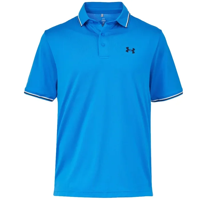 Under Armour Playoff 3.0 Rib Polo Shirt – Blue Atlantis/White/Midnight Navy
