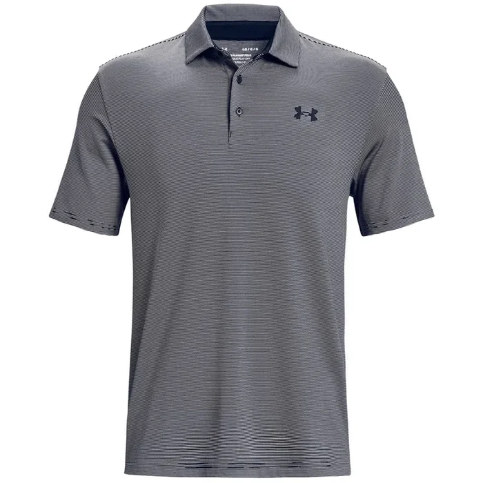 Under Armour Playoff 3.0 Stripe Polo Shirt – Midnight Navy/White/Midnight Navy