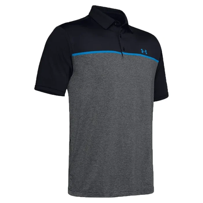 Under Armour Playoff Polo Shirt 2.0 – Black/Pitch Grey/Electric Blue