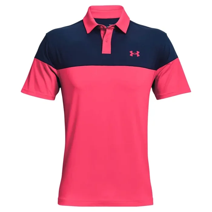Under Armour T2G Blocked Polo – Pink Shock/Academy