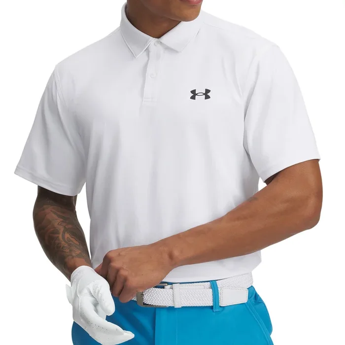 Under Armour T2G Pique Polo Shirt – White/Black