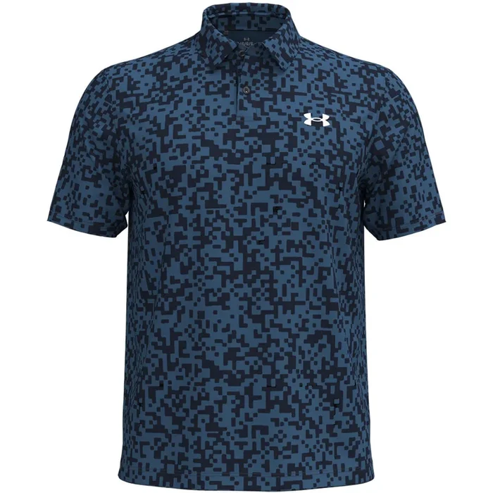 Under Armour T2G Printed Polo Shirt – Midnight Navy/Blue Atlantis/White