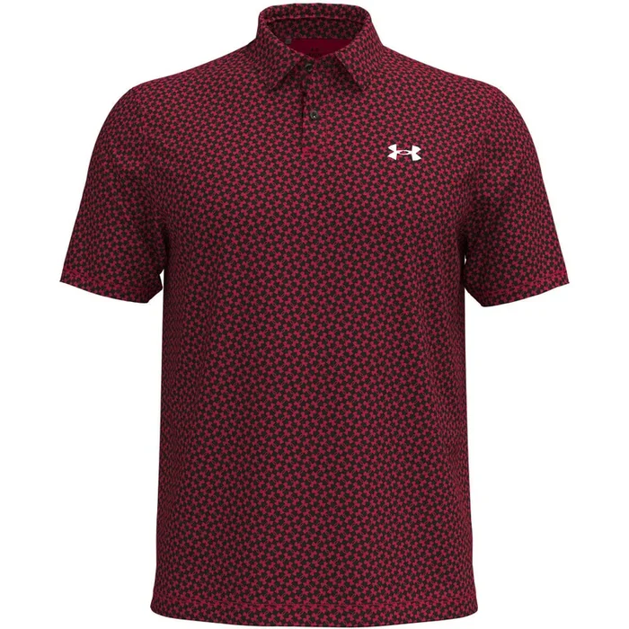 Under Armour T2G Printed Polo Shirt – Racer Red/Black/White