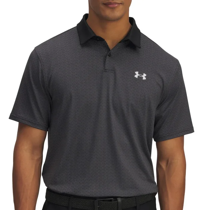 Under Armour Tee To Green Printed Polo Shirts – Black/Halo Gray