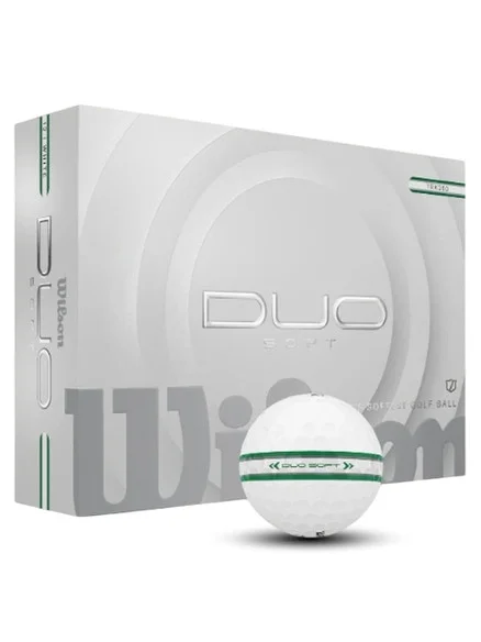 Wilson DUO Soft TRK360 Golf Balls – White/Green